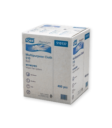 Chiffon de nettoyage Tork Premium, 400 feuilles, blanc