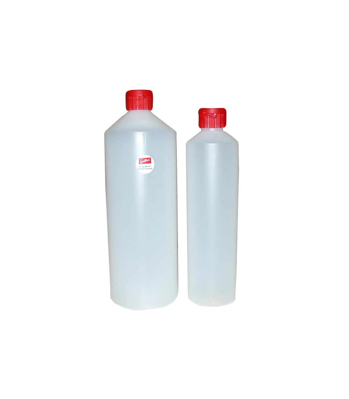 Flacon plastique, transparent 500 ml. ou 1 litre