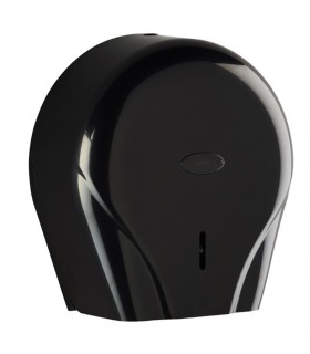 Distributeur papier WC, noir pour rouleau de 400m