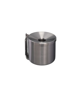 Cendrier mural rond inox brossé