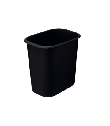 Corbeille anti-feu, plastique noir