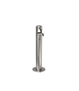 Cendrier sur pied en inox brossé