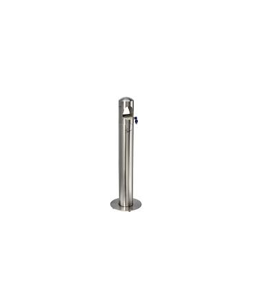 Cendrier sur pied en inox brossé