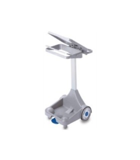 Support sac 110lt, PVC, blanc