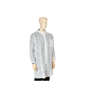 Blouse de protection blanche en polypropylène
