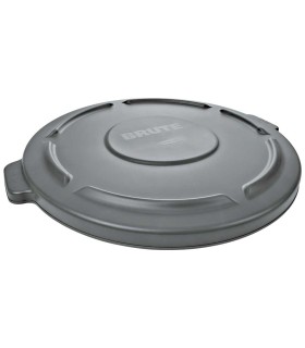 Couvercle gris pour conteneur déchets rond