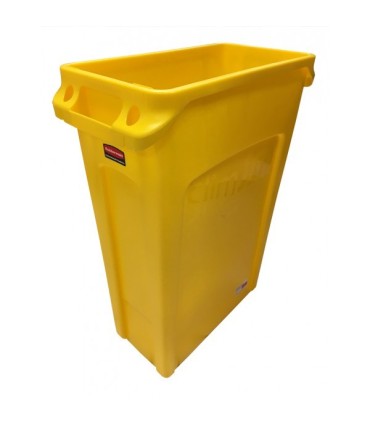 Poubelle Slim Jim Rubbermaid jaune