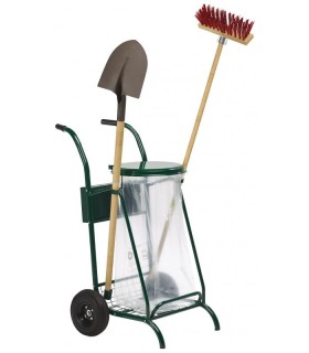 Chariot de voirie avec 1 support sac 110 litres