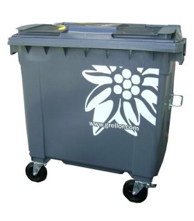 Container à déchets décor "Edelweiss"