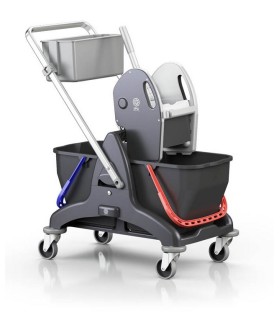 Seau roulant Grellor 30 lt, 2 seaux x 15 lt, noir