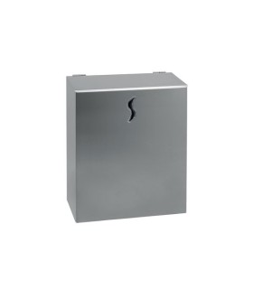 Poubelle murale rectangulaire en inoy brossé