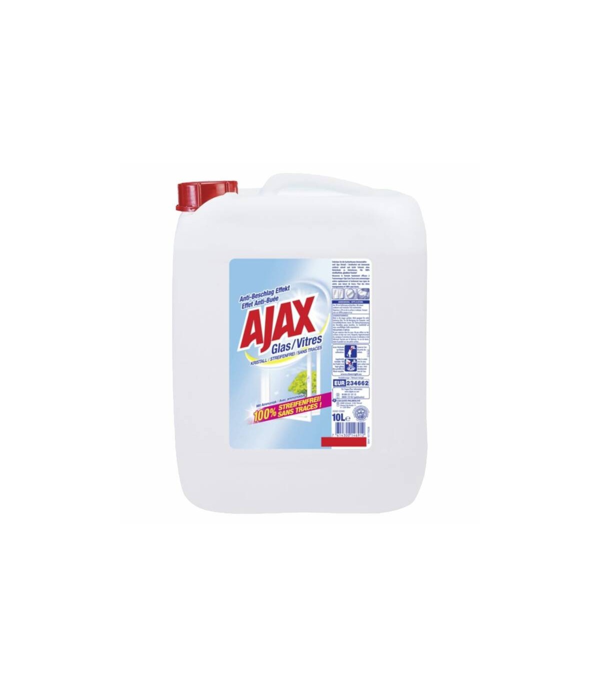 Détergent Ajax vitres, 10L