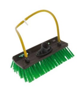 Brosse courbée pour perches télescopiques