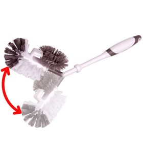 Brosse WC flex avec nettoie-rebords
