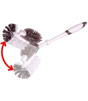 Brosse WC flex avec nettoie-rebords