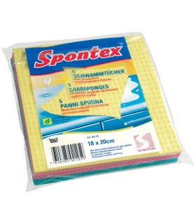 Carré éponge Spontex, 5 lavettes
