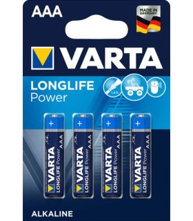 Pile, ronde fine LR3 1,5 volt, 4 pièces