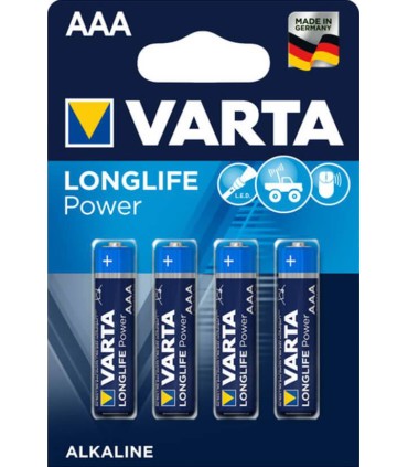 Pile, ronde fine LR3 1,5 volt, 4 pièces