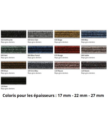 Barrage anti-saleté alu profil, garniture moquette