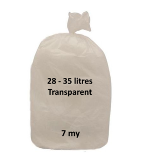 Sacs à déchets transparents, 28/35 litres