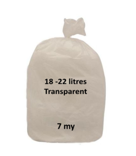 Sacs à déchets transparents, 18/22 litres