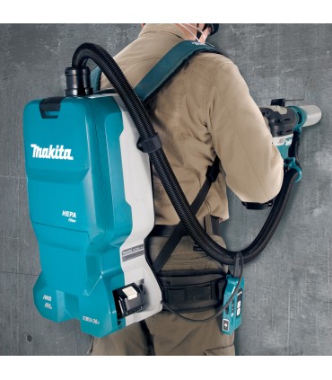 Aspirateur dorsal Makita LXT 2x18V 6 Lt