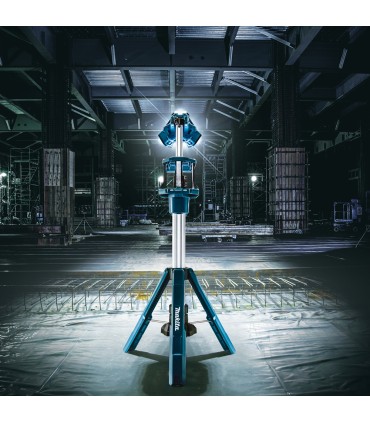 Lampe de chantier LED Makita LXT 18V sur trépied