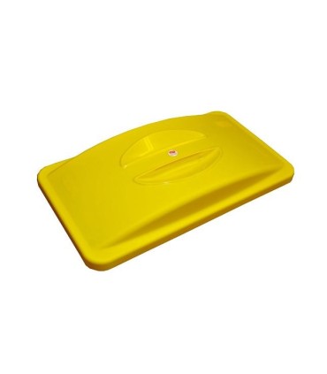 Couvercle à poubelle Slim Jim 87 litres, avec poignée, jaune