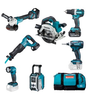Pack 6 machines Makita LXT 18V + lampe