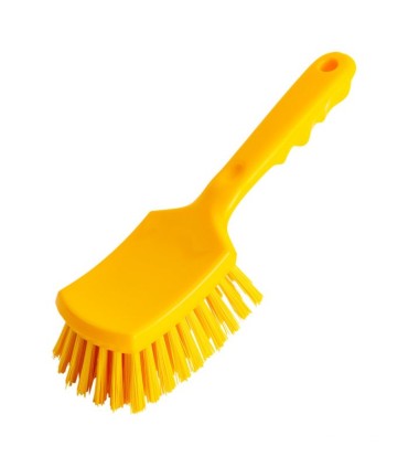 Brosse à récurer avec manche cintré, divers coloris