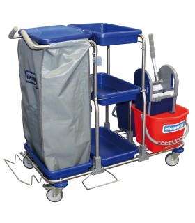 Grand chariot de nettoyage Cleanfix 2x15 Lt