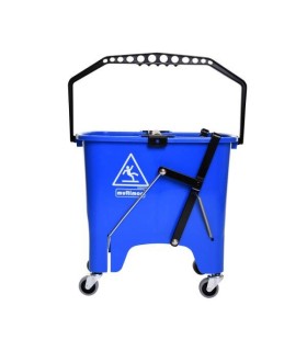 Seau roulant double Cleanfix 15 lt bleu