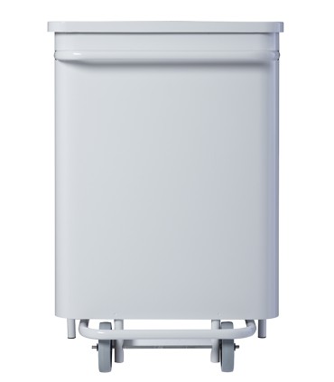 Poubelle à pédale rectangulaire blanche 70, 110 lt