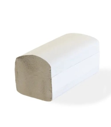 Essuie-mains, pliage V, 2 couches, blanc, 21 x 22,3cm