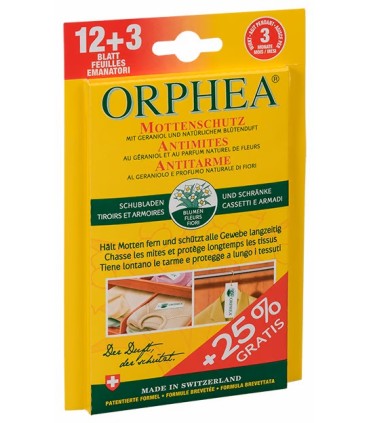 Papier antimites Orphea pochettes 15 pièces